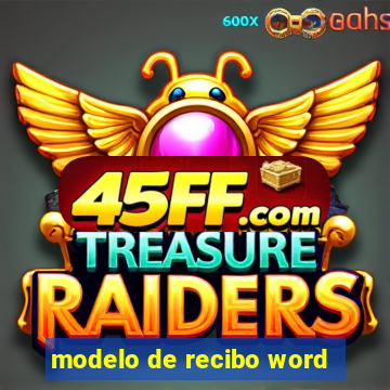 modelo de recibo word